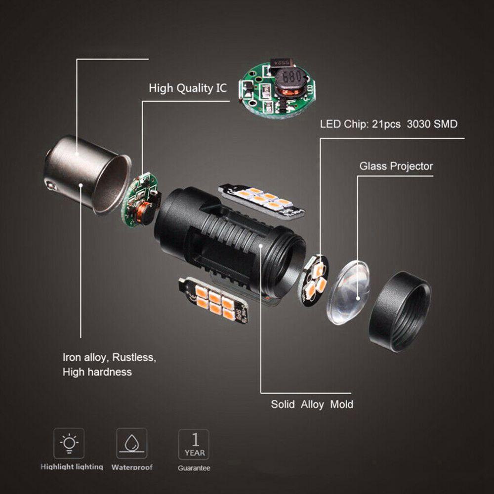 Đèn LED Xi Nhan Màu Vàng 12V 24V 1156 BAU15S Dành Cho Xe Hơi