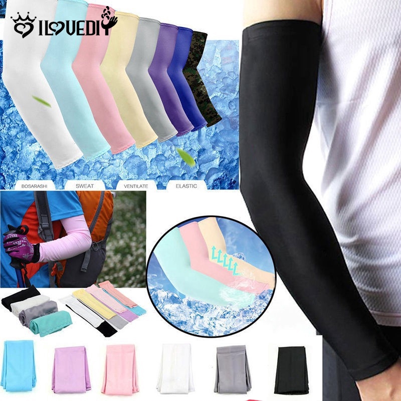 [DS] 1 Pair Warmer Safety Sleeve,Cooling Sun UV Protection Sleeves,Running Golf Cycling Long Arm Cover