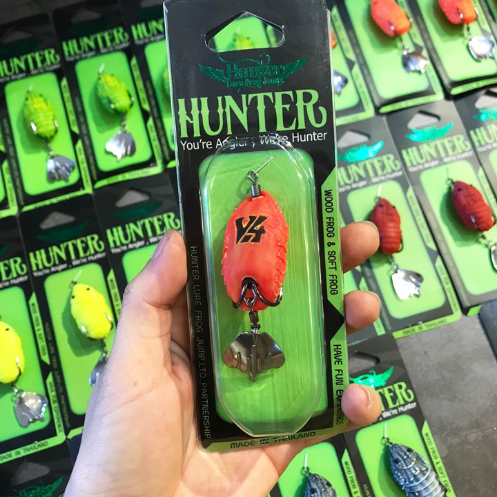 [SIÊU HOT] Mồi lure V4 HUNTER Thái Lan, mồi nhái hơi câu lure cá lóc, cá quả, cá chẽm