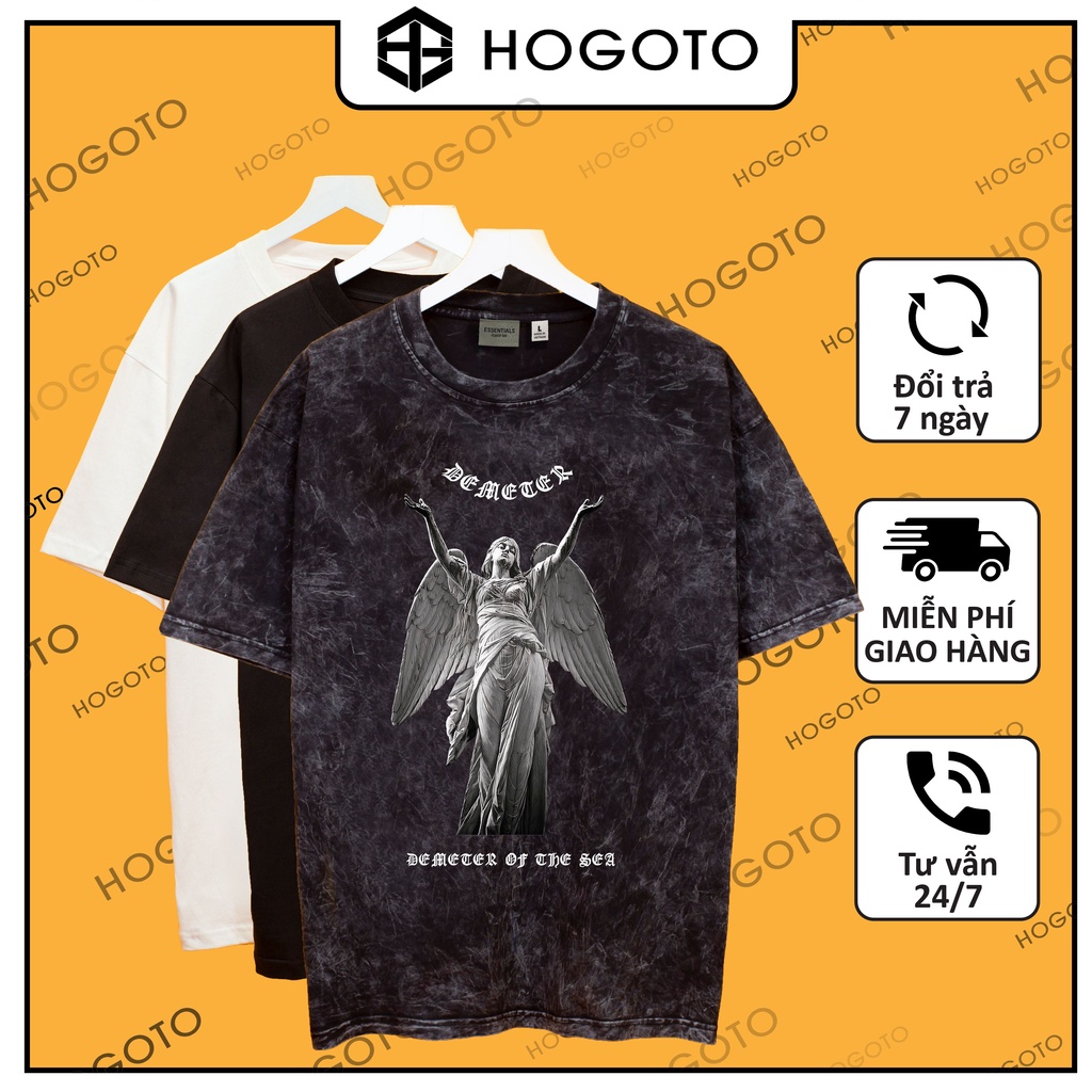 Áo thun tay lỡ Demecer Nữ Thần Hogoto shop , Áo thun unisex nam nữ from rộng oversize chất liệu cotton | BigBuy360 - bigbuy360.vn
