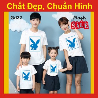 Áo Gia Đình tai thỏ 32, coton co giãn 4 chiều, family we are, nhóm, thun. du lịch,đi chơi