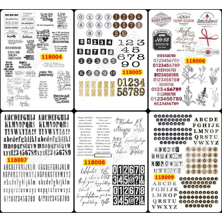 Sticker Washi A4 [ BẢNG SỐ + CHỮ CÁI] Dạng Lì Trang Trí Bullet Journal Siêu Đẹp  (118004-118009)