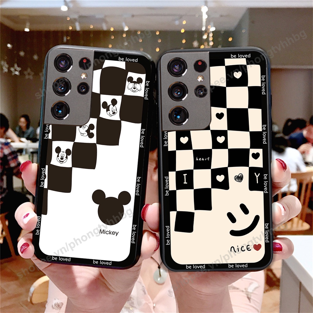 Ốp lưng Samsung S21 / S21 FE / S21 Plus / S21+ / S21 Ultra in mẫu trái tim caro, chuột mikey thể thao cực đẹp cute siêu
