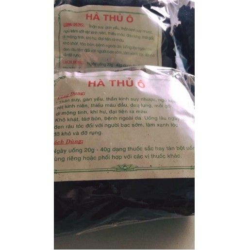 500gram Hà Thủ Ô bồi bổ cơ thể, tăng tuổi thọ, điều trị suy nhược thần kinh, kém ăn, mất ngủ JD011