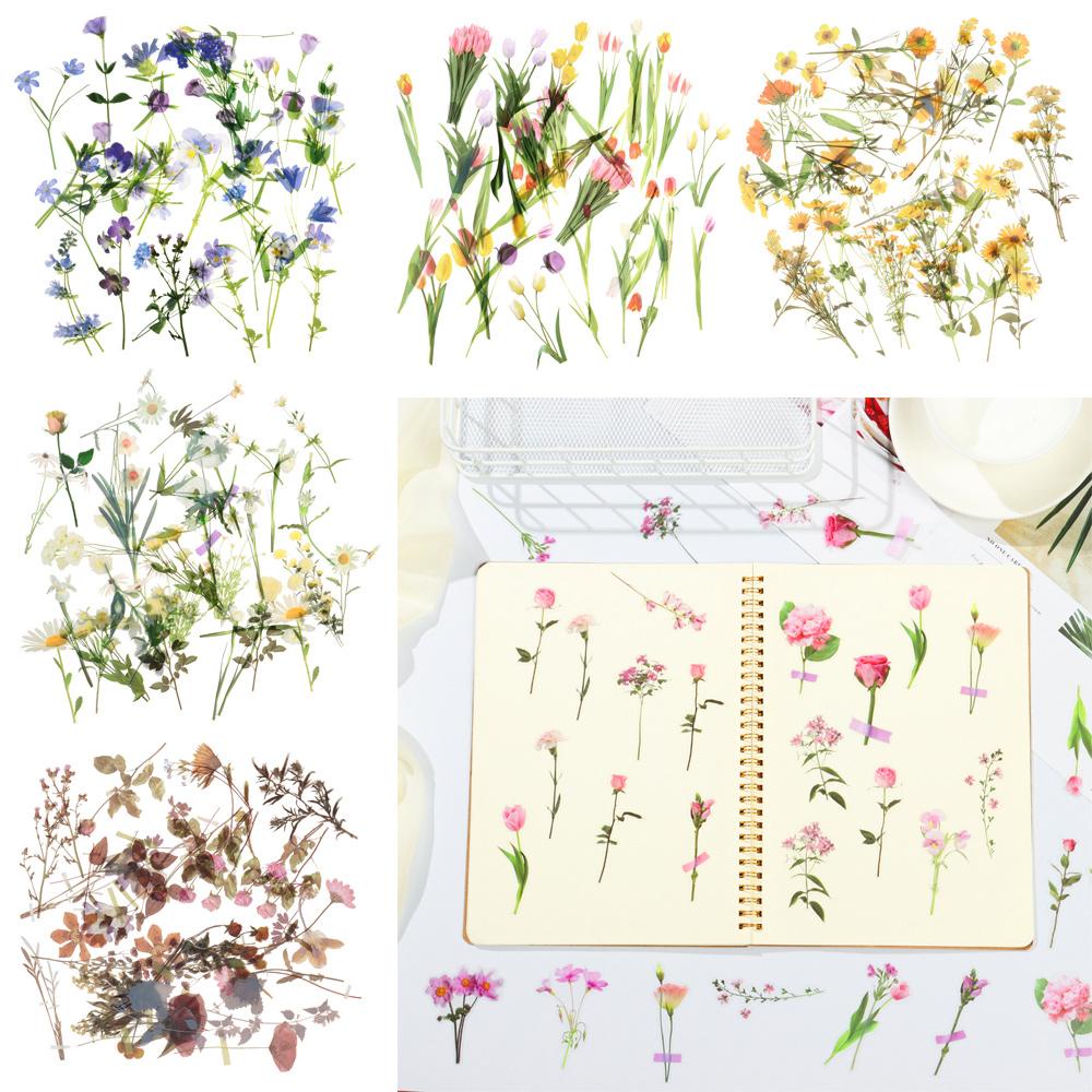 CHOOKEY Miếng Dán Trang Trí Sổ Tay Hình Hoa Xinh Xắn