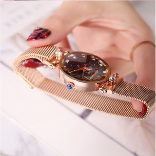 Đồng Hồ Thời Trang Nữ Mobangtuo Mặt Vát 4D Kim Cương