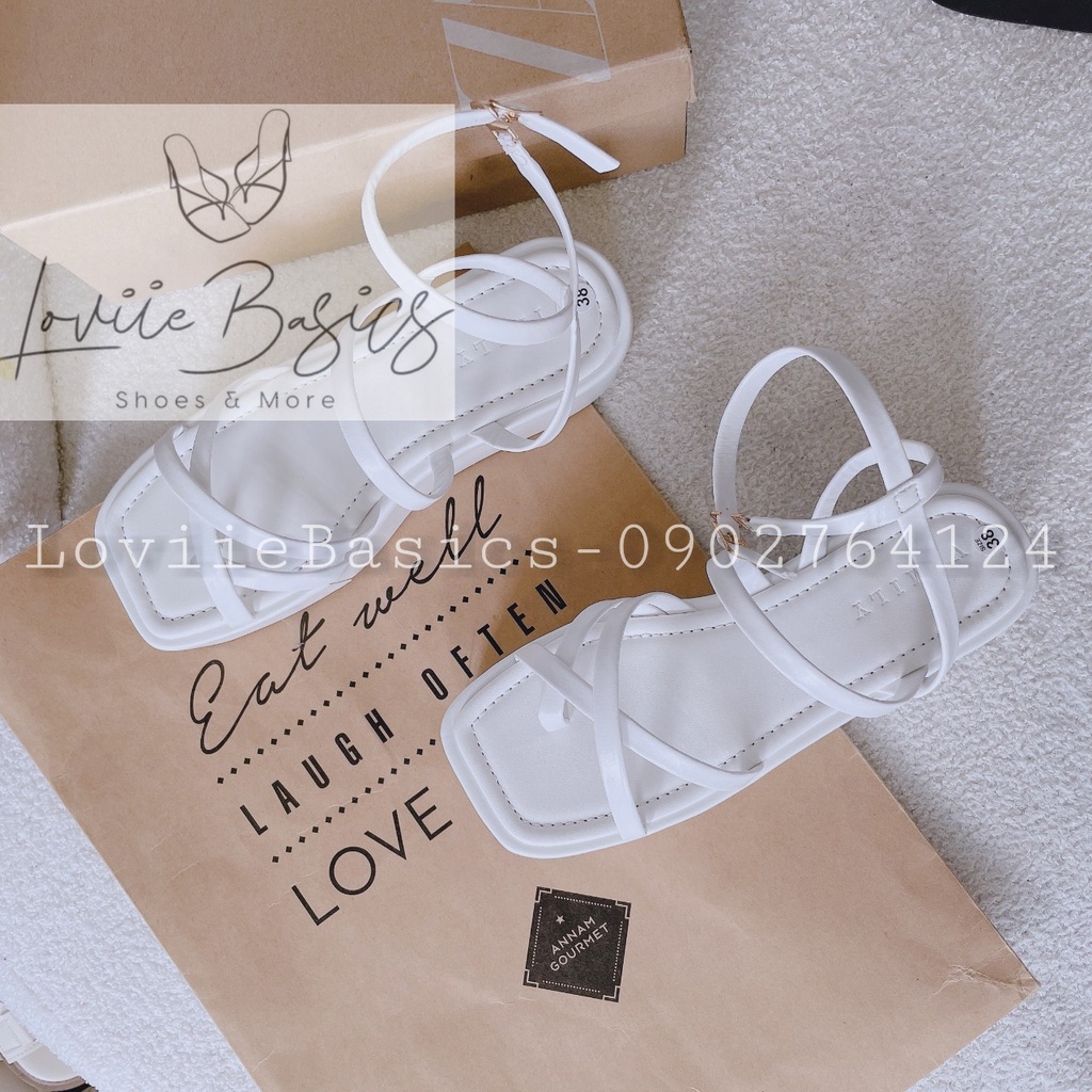 GIÀY XUỒNG LOVIIE BASICS - SANDAL NỮ THỜI TRANG PHONG CÁCH HIỆN ĐẠI QUAI NGANG MẢNH ĐẾ CAO S220909