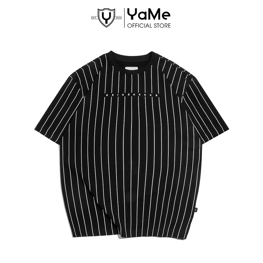 Áo Phông Sọc Nam Tay Ngắn Form Rộng Cổ Tròn Y2010 12VAHDT Đại Hành Khả Ver3 20536