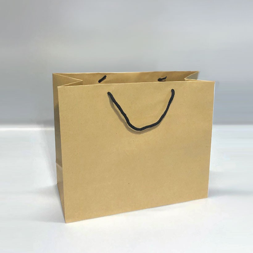 Túi giấy kraft trơn KT08 đựng quần áo (26 x 30 x12)