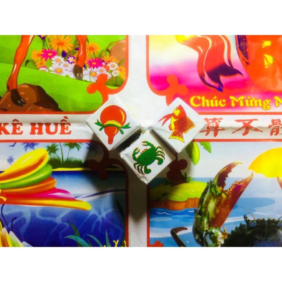 Đồ chơi Bầu Cua Tôm Cá xúc xắc Loại GIẤY Song Nguyên