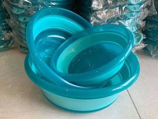 Thau chộn mồi Silicon loại gấp