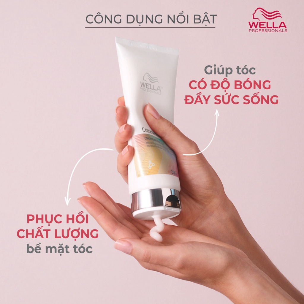 Dầu Xả Wella Color Motion Dành Cho Tóc Nhuộm, Phục hồi chất lượng bề mặt tóc 30ml-200ml