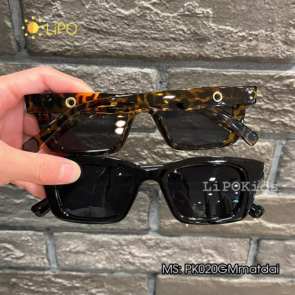 Kính cho bé, Kính mát bé trai bé gái trên 5 tuổi chống UV400/chống nắng/chống bụi mắt dài PK020GMmatdai Lipokids