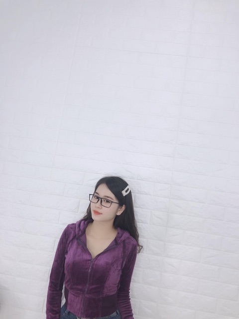 Áo khoát nhung phom lửng