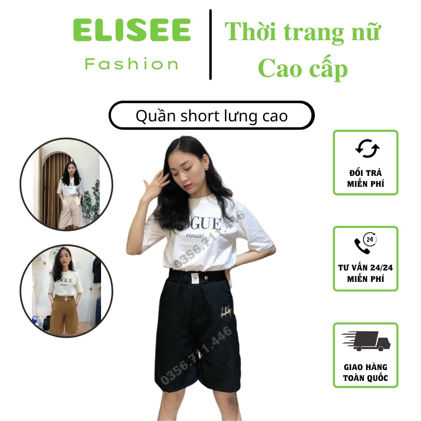 Quần short lưng cao 💥 SIÊU ĐẸP 💥 quần đùi thêu chữ nổi mặc thoáng mát, siêu xinh