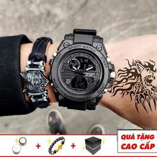 Đồng hồ nam thể thao cực chất máy điện tử đa chức năng chống nước full đen cho bạn trẻ năng động Sanda SA002- Vemz Watch