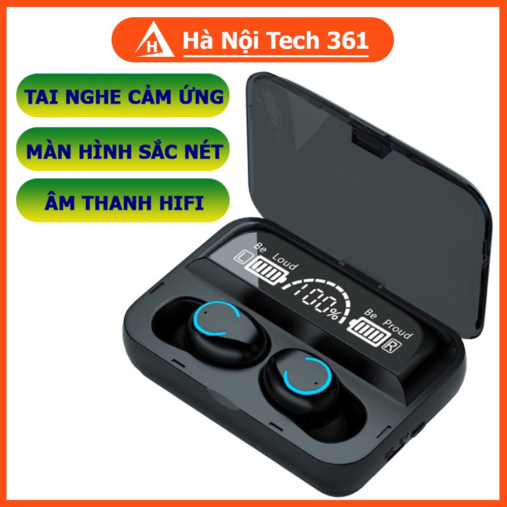 Tai nghe bluetooth F9 V5.1, tai nghe không dây nhét tai cảm ứng thông minh, âm thanh chất lượng cao, màn hình sắc nét