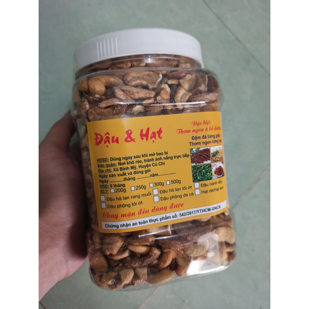 500g HẠT ĐIỀU RANG MUỐI LOẠI VỠ ( bể - còn vỏ lụa )