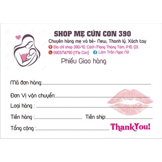 Combo 125k phiếu giao và phiếu gửi