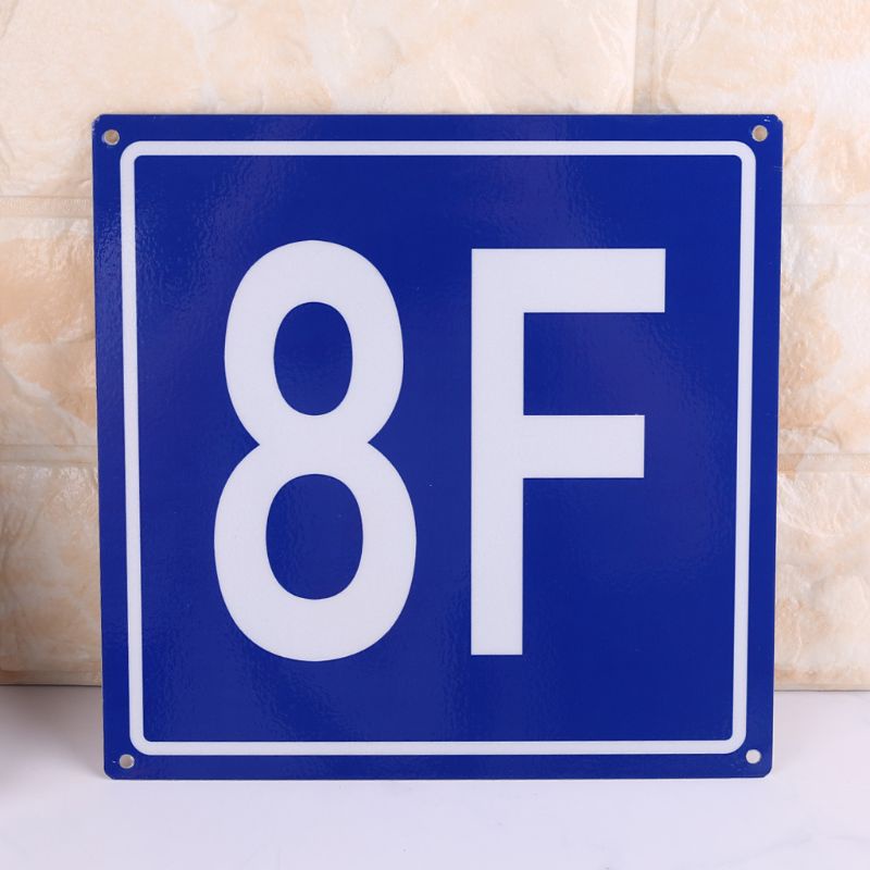 Biển Báo Sàn Nhà Bằng Nhôm 7 8 Inches 1F Đến 10F Chuyên Dùng Cho Trường Học / Văn Phòng