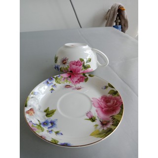 Tách trà sứ xương vintage