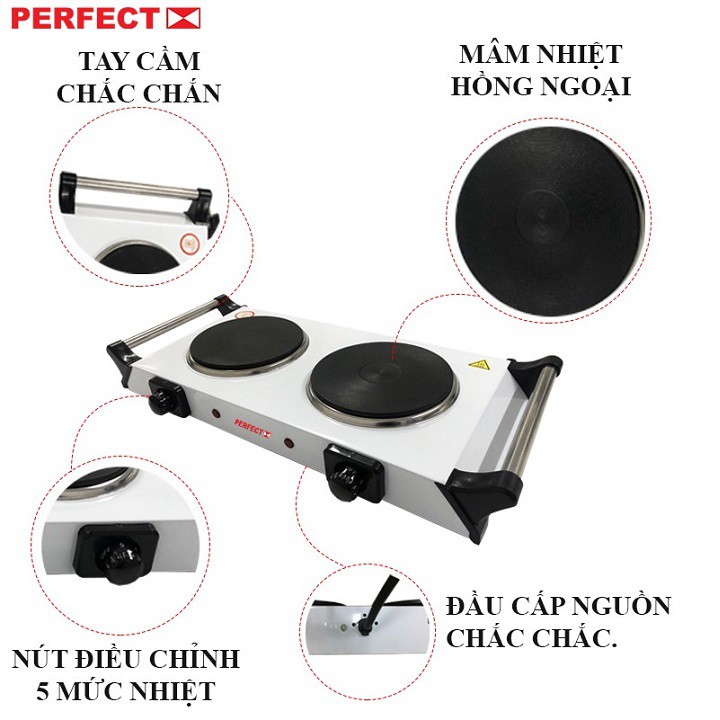 Bếp Điện Đôi Perfect PF-HP888 - Hàng Chính Hãng