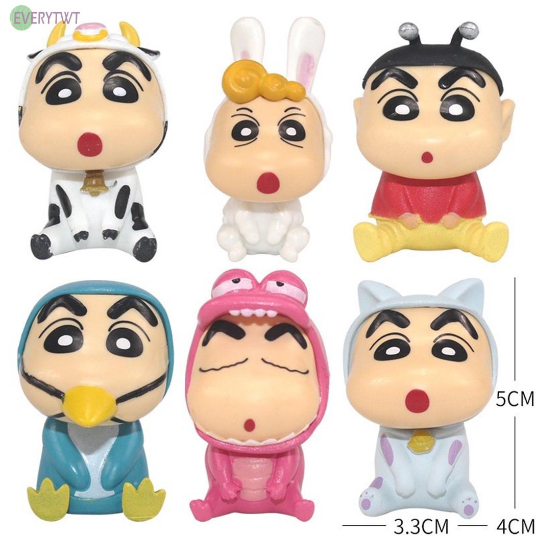 Set 6 Búp Bê Nhựa Hình Cậu Bé Bút Chì Dễ Thương 5cm