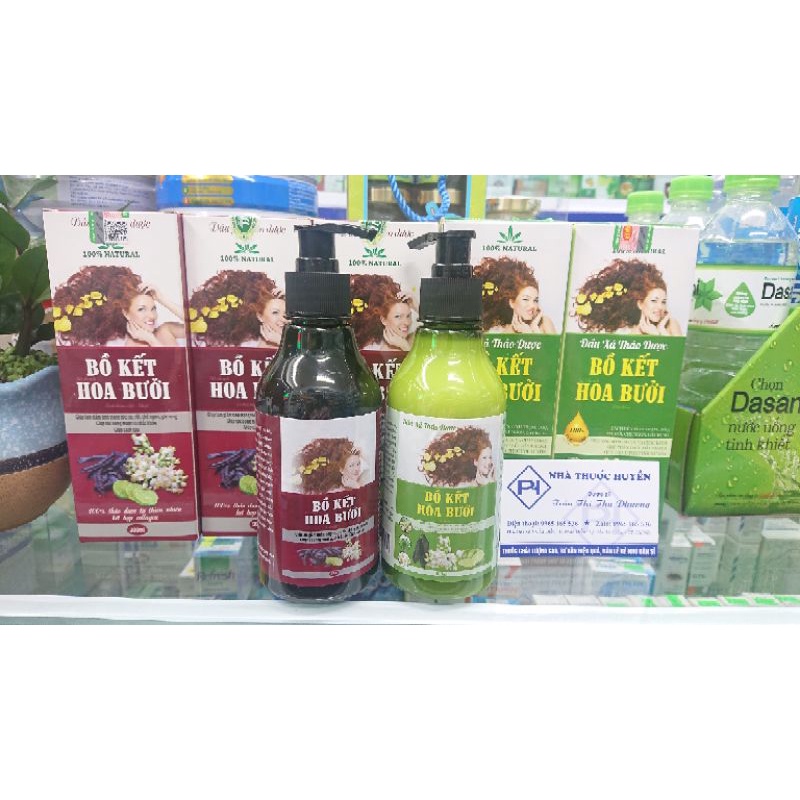 Dầu gội- xả thảo dược BỒ KẾT HOA BƯỞI giúp mọc tóc giảm gãy rụng khô xơ (có tem chống hàng giả)