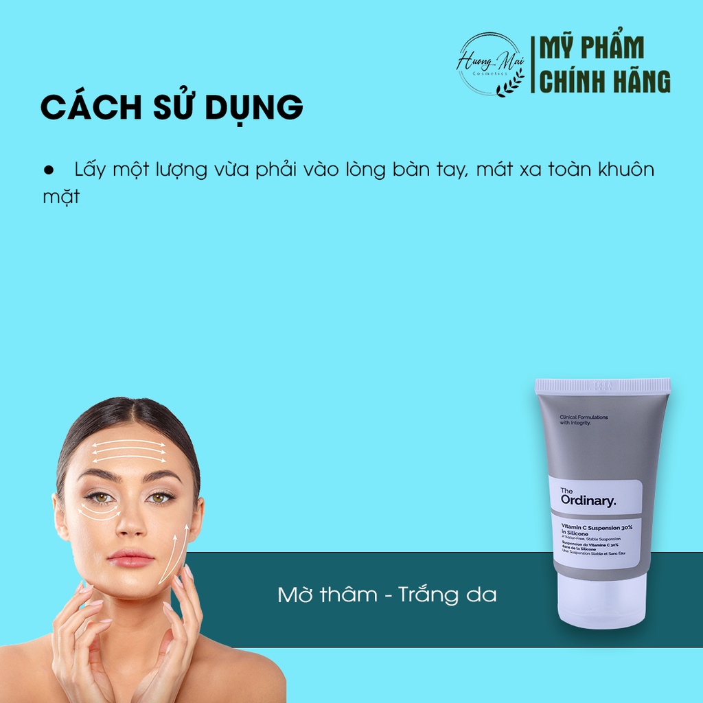 Bill SEPHORA MỸ The Ordinary kem dưỡng sáng da nền Vitamin C Suspension 30% Silicone 30ml