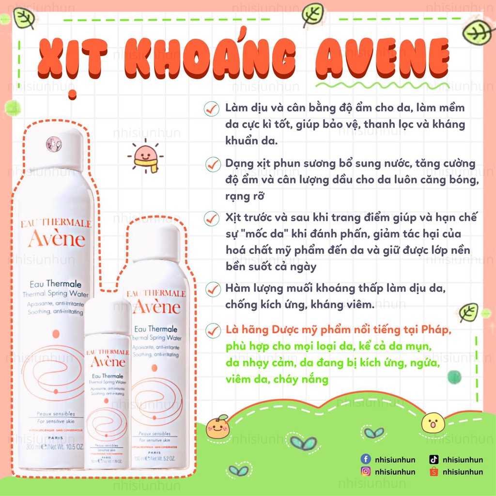 Xịt Khoáng Avene Eau Thermale Thermal Spring Water