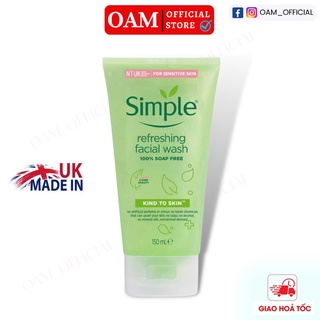 Sữa rửa mặt Simple kind to skin refreshing facial wash gel 150ml