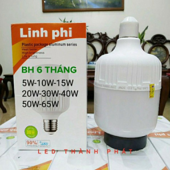 [Free ship] [Free ship] BÓNG ĐÈN LED BULB TRỤ 10W 15W 20W 30W 40W 50W 65W 5W LINH PHI SIÊU SÁNG TIẾT KIỆM ĐIỆN