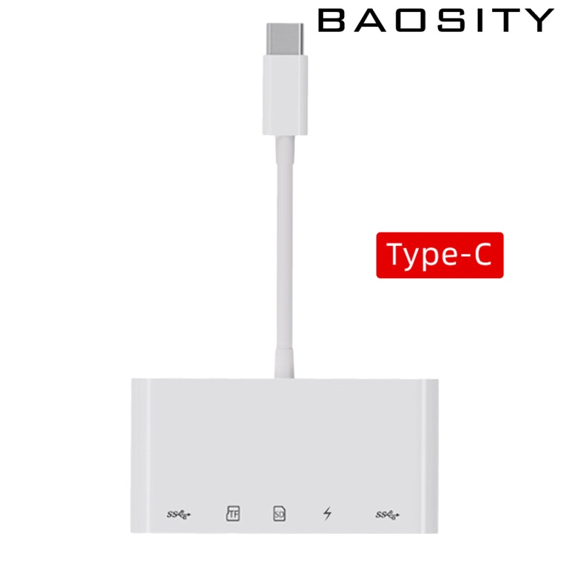 [BAOSITY]5 in 1 Type-C Hub Adapter USB3.0 Multi Charging Port Card Reader For MacBook