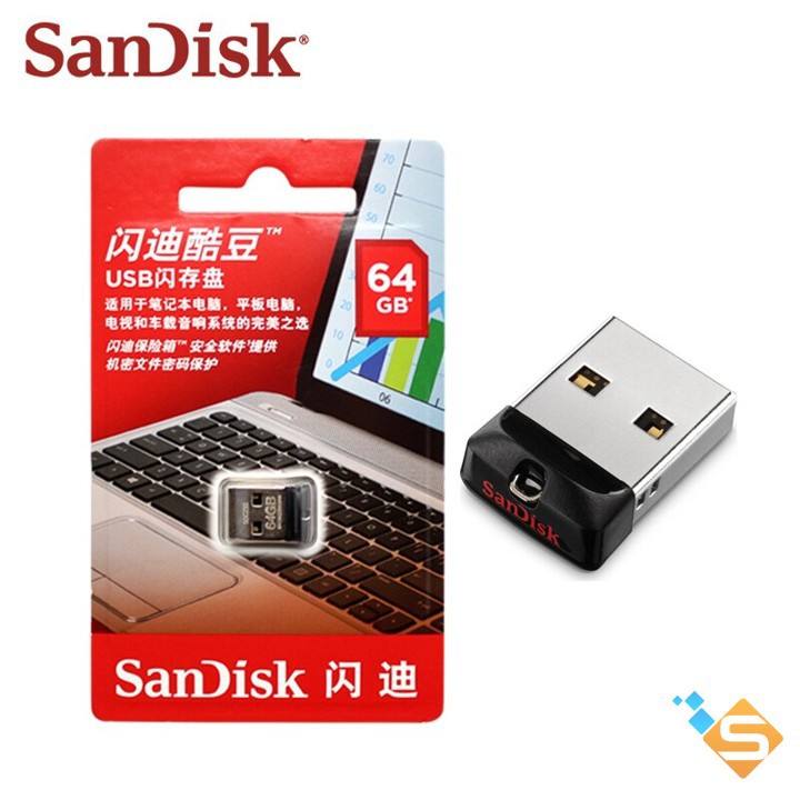 USB 32GB -16GB Sandisk Cruzer Fit CZ33 Mini USB 2.0 - Bảo Hành Chính Hãng 5 năm