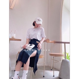 chân váy jean xẻ tà