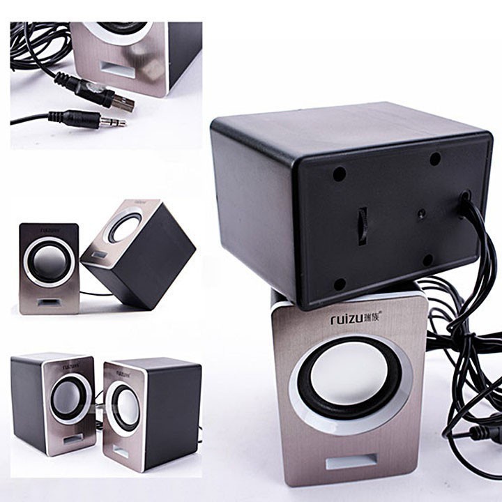 Loa vi tính 2.0 Ruizu RS-610 tích hợp 2 loa bass đúng chuẩn  - Phụ Kiện 1986
