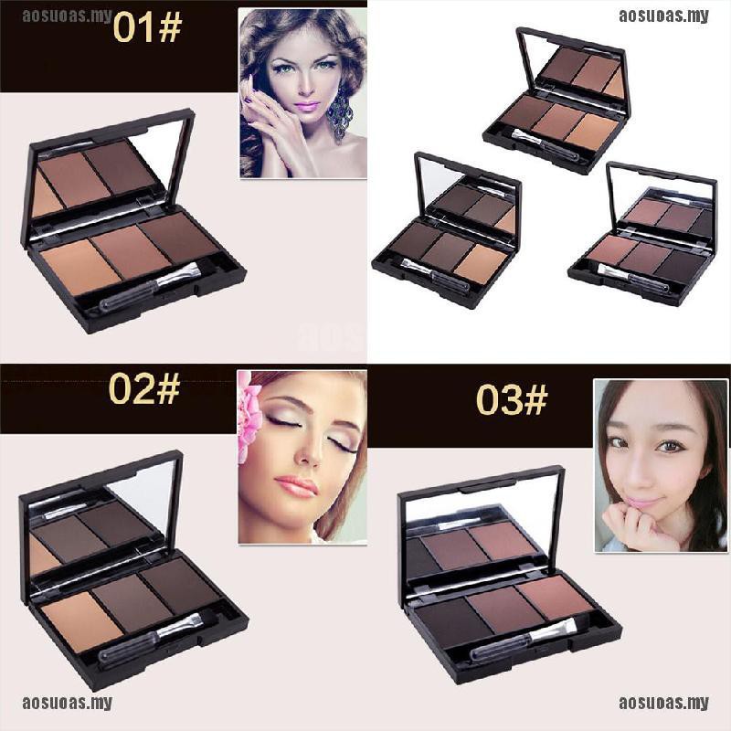 (hàng Mới Về) Bảng Phấn Kẻ Lông Mày 3 Màu Sắc Lâu Trôi Trang Điểm Chuyên Nghiệp | BigBuy360 - bigbuy360.vn