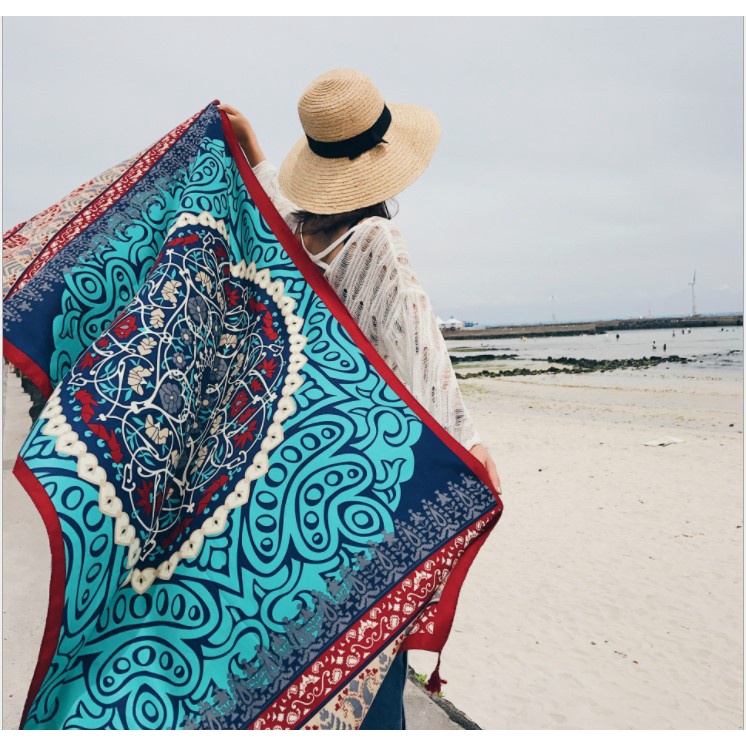 Khăn Choàng Đi Biển Chống Nắng Phong Cách Hàn Quốc Cho Nữ