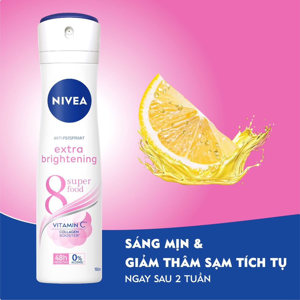 Xịt Ngăn Mùi NIVEA Sáng Mịn Tối Ưu 150ml 82967