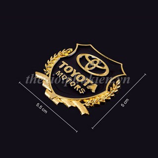 [Hàng nhập khẩu] Combo 2 Logo dạng Bông lúa theo xe Toyota