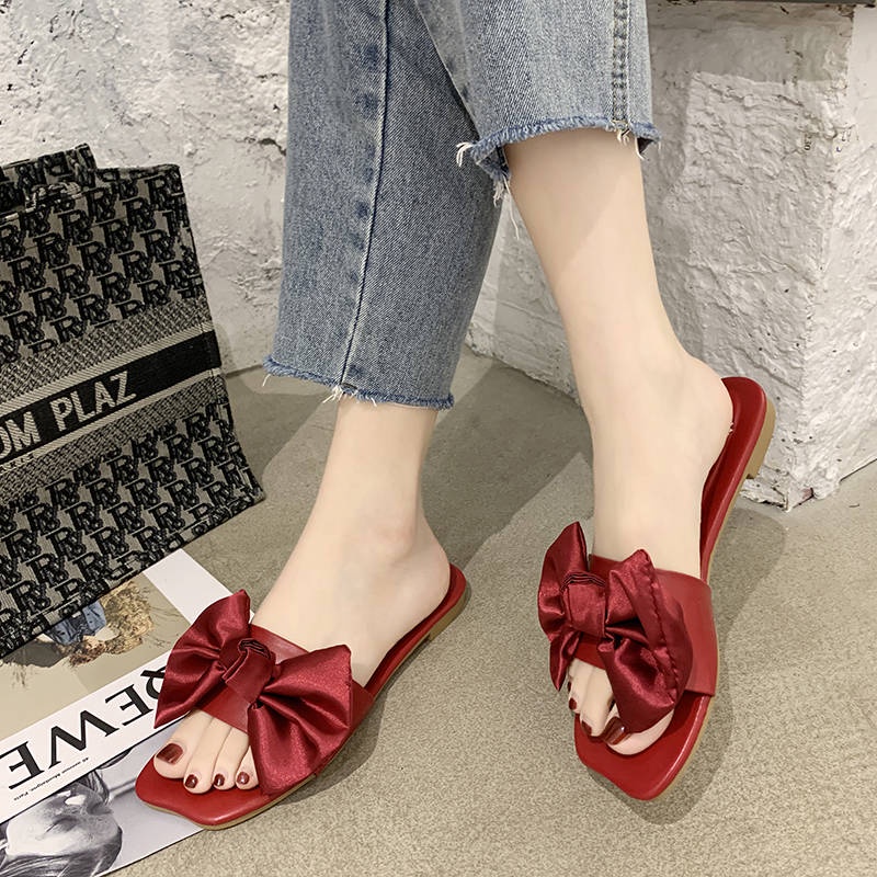 Dép Sandal Đế Mềm Đính Nơ Thời Trang Xinh Xắn