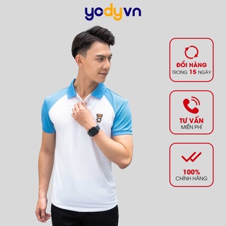 Áo polo nam YODY in hình gấu chất liệu cotton cà phê APM5281