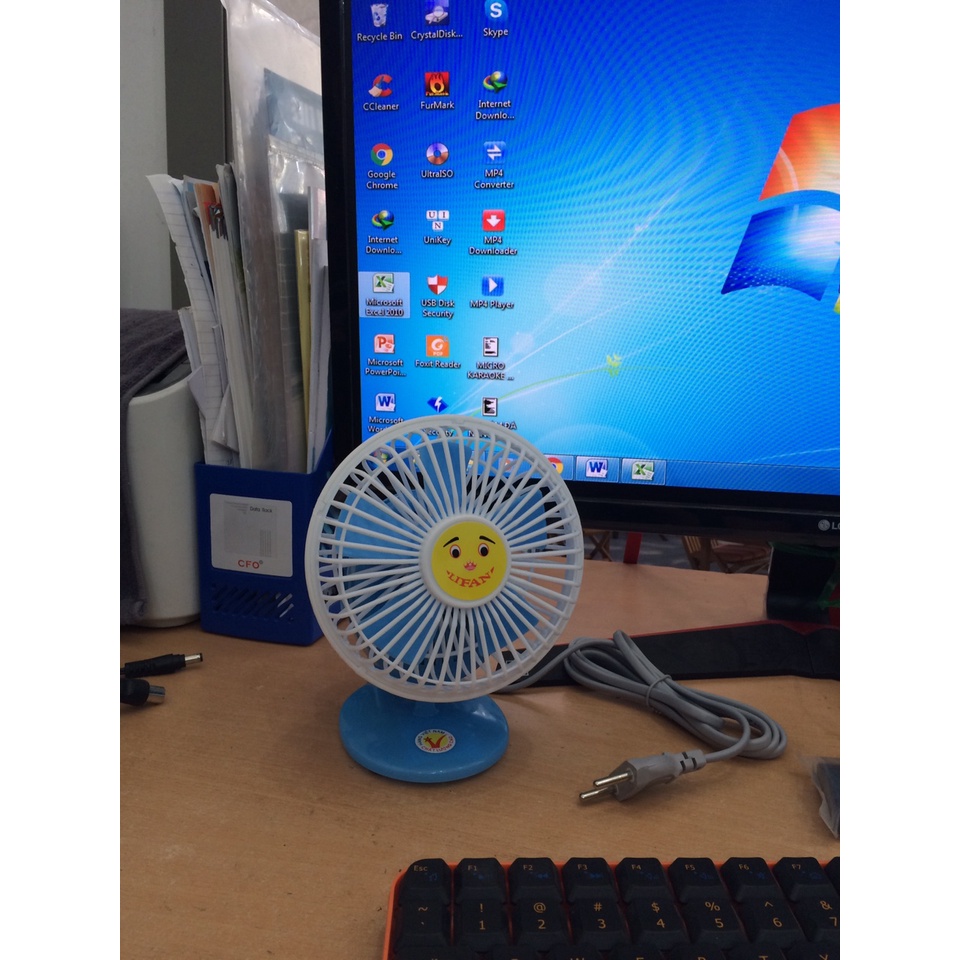 Quạt mini Lifan GN4 công suất 14W, thiết kế nhỏ gọn để bàn văn phòng - Hàng chính hãng - Bảo hành 1 năm