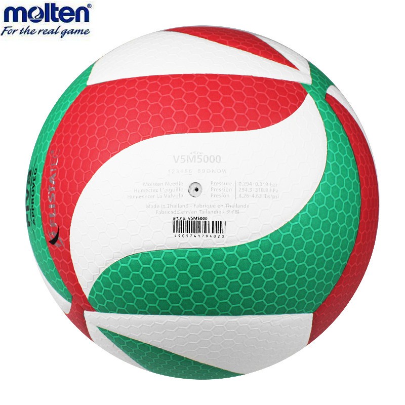 Bóng Chuyền Mềm Chơi Trong Nhà/Ngoài Trời Molten V5m5000 Size 5
