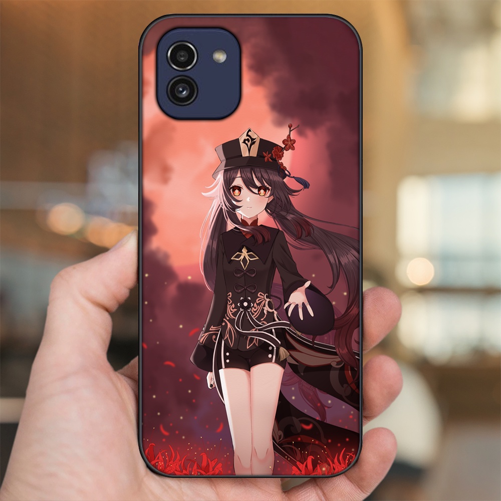 Ốp lưng Samsung A03 viền đen in hình Hutao Genshin Impact