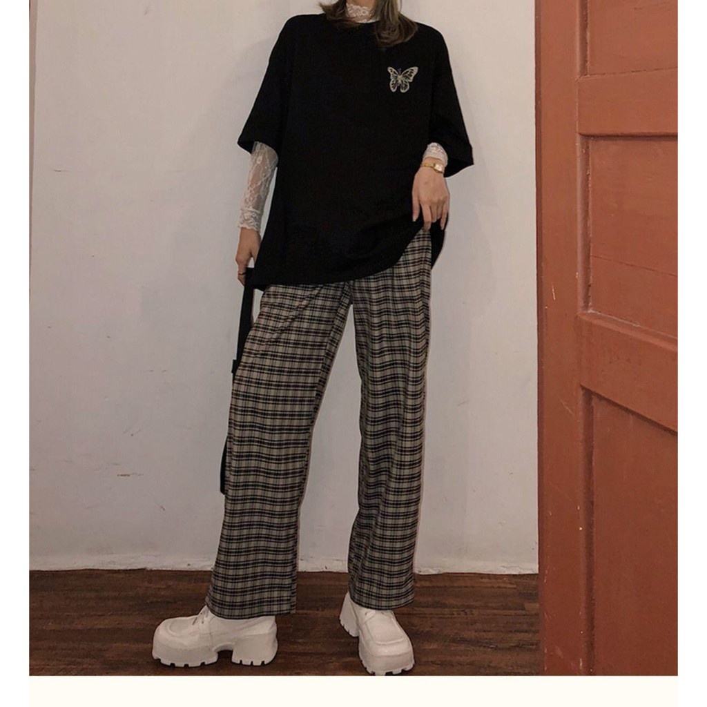 ÁO THUN UNISEX TAY LỠ HOẠ TIẾT BƯỚM TRẮNG ĐEN FORM TO