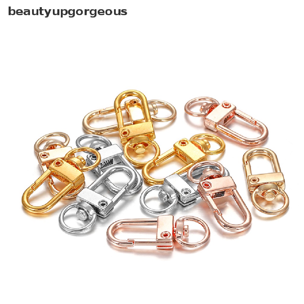 [Beautyupgorgeous] Set 10 Móc Khóa Bằng Hợp Kim Hình Tôm Hùm Xoay Được Cho Túi Xách