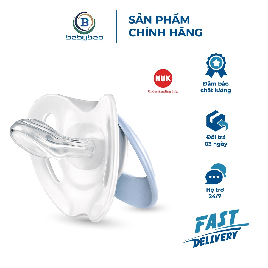 Bộ 2 Ti Giả NUK Genius Silicone Khuyên Dùng Cho Ban Ngày Và Những Giấc Ngủ Ngắn