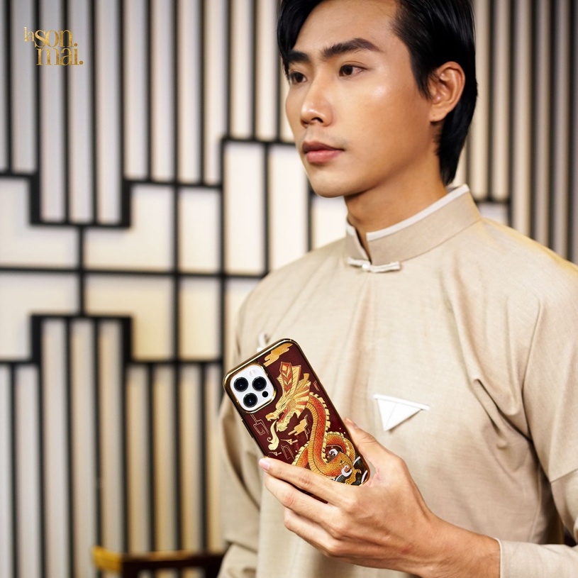 Ốp điện thoại cho iPhone 13 Pro / 13 Pro Max mẫu Lạc Long Quân thương hiệu La Sonmai