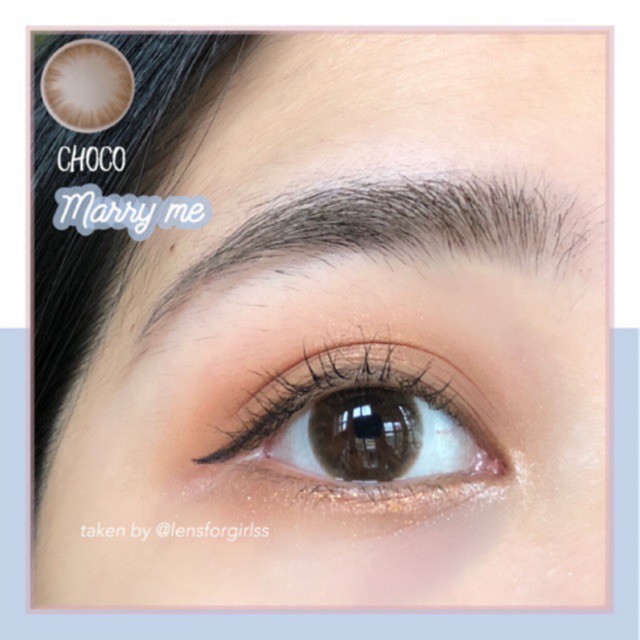 kính áp tròng cận <Có sẵn> Kính áp tròng MARRY ME CHOCO của Olens (Hsd 3-6 tháng)